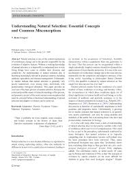 I've also made 17 full investigation questions which are also excellent starting points for explorations. Pdf Understanding Natural Selection Essential Concepts And Common Misconceptions
