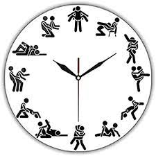 Amazon.co.jp: 壁時計装飾壁時計シンプルなストローク男セックスポーズ壁時計リビングルームでセクシーなセックスセックス壁時計
