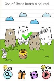 Jika ada jawaban atau solusi yang tidak work silahkan. Brain Test Level 291 New One Of These Bears Is Not Real Answer Daze Puzzle