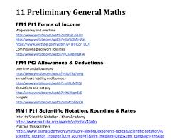 Year 11 Preliminary General Maths Video List Math Videos Math Scientific Notation