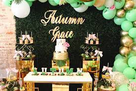 It makes for a party full of puns. Kara S Party Ideas Glamorous Gold Safari Baby Shower Kara S Party Ideas