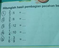 Anda pasti pernah belajar tentang pembagian yang dilakukan dalam bilangan asli dan bilangan bulat, yang mudah dihitung. Hitunglah Hasil Pembagian Pecahan Berikut 1 3 532 53 12 12 65363 4 10 5 1 36 9 Brainly Co Id