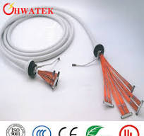 Multiple Core PFA Insulation Medical Equipment Device Cables Ultrasound  Wire Cable Assembly
