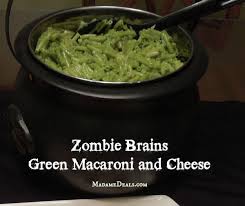 Zombie Brains Halloween Green Macaroni And Cheese Recipe Real Advice Gal Recipe Recipes Pumpkin Waffles Recipe Fluff Recipe