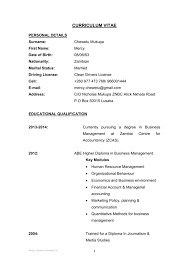 Excel cv is one stop destination for you. Curriculum Vitae Personal Details Surname Chewetu