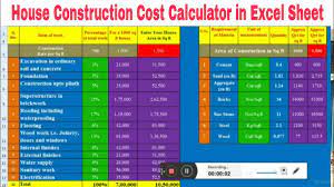 House Construction Cost Calculator Excel Sheet Free Download Best Excel Sheet For Calculating House Con In 2021 Construction Cost Flooring Cost Home Construction Cost