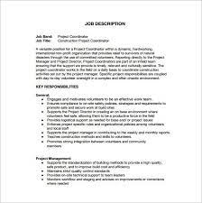 Candidates will have experience managing large, complex projects particularly in the medical industry. Project Coordinator Job Description Template 9 Free Word Pdf Format Download Free Premium Templates