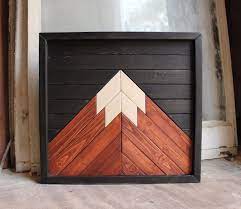 Mountain Wood Art Mountain Range Modern Wood Art Wood Wall Art Geometric Wood Art Reclaimed Wood Wall Art W Mountain Wood Art Reclaimed Wood Wall Art Wood Art