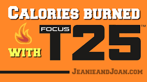 t25 calories burned per workout in the