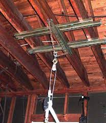 Ceiling Anchored Engine Hoist By Kempln3r Homemade Ceiling Anchored Engine Hoist Mount Fashioned From 10 Metal Strap S Ceiling Anchors Hoist Homemade Tools
