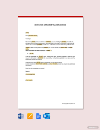 If you will be including extra supporting documents, do not forget to mention that in the letter. Invitation Letter Template For Visa Application Free Pdf Word Apple Pages Google Docs Letter Templates Lettering Invitations