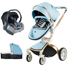 Baby Stroller 3 In 1 High Landscape Newborn Bassinet Pram Pushchair Car Seat New Ebay In 2020 Baby Strollers Travel System Stroller Stroller