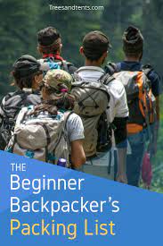 Packing List For Beginner Backpackers Trees And Tents Camping For Beginners Backpacking For Beginners Family Camping Trip
