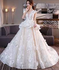 2019 Summer Luxury Lace Princess Trailing Empire Wedding Gown Size S M L Xl Xxl Au Si Wedding Dress Train Pregnant Wedding Dress Chapel Train Wedding Dress