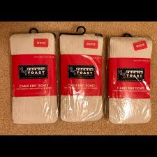 French Toast Girls Cable Knit Tights 3 Pairs Nwt