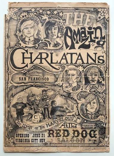 Historic Red Dog Saloon psychedelic dance concert poster