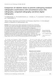 Pdf Comparison Of Radiation Doses To Patients Undergoing