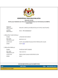 3 jawatankuasa penilaian bersepadu pegawai perkhidmatan pendidikan 3.1 memaklumkan jawatankuasa pbppp terdiri dari pengerusi, setiausaha, tiga ahli jawatankuasa dan seorang urus setia. Borang Skor Pbppp