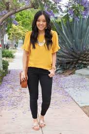 Black And Yellow Suits For Ladies 4 Ways To Style A Golden Yellow Top 6 Yellow Top Options Yellow Top Outfit Jeans Outfit Casual Yellow Shirt Outfit