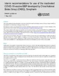 On december 29, 2020, sinopharm reported 79% efficacy in an interim evaluation. Sinopharm Inactivated Covid 19 Vaccine Bibp Interim Recommendations And More Paho Who Pan American Health Organization