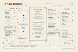 Boucherie Menu By Savvy Studio Restaurant Menu Design Menu Design Menu Layout