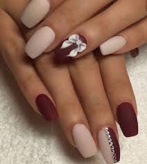 Maroon And Tan Nails Pretty Nail Art Designs Maroon Nails Matte Nails Design Matte finished tan nail designs were not so popular in the classic periods tough.