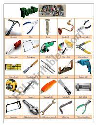 A Handy Tools Pictorial To Help Students Identify Read Pronounce And Write The Names Of Different Tools We Use In The Home And Workplace Cool Tools Worksheets