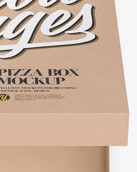 Download Opened Pizza Kraft Box Mockup Top View In Box Mockups On Yellow Images Object Mockups Yellowimages Mockups
