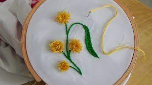 You can also create pixel art images. Hand Embroidery Pom Pom Stitch Embroidery Flowers Pattern Silk Ribbon Embroidery Learn Embroidery