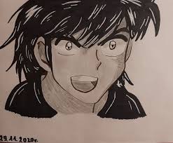 Kojiro Hyuga Captain Tsubasa Draw Anime Art Tsubasa