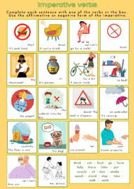 Scroll to the bottom for the link to print this! Imperatives Worksheets And Online Exercises