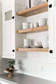 New Construction Modern Farmhouse Design Floating Shelves Kitchen Oak Floating Shelves Farmhouse Kitchen Backsplash