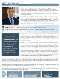 Chief Financial Officer Cfo Executive Biography Sample Biography Biography Graphic Organizer Biography Template