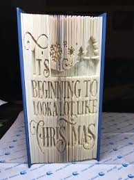 Fold Your Own Book Christmas Quote Folded Book Art Folded Book Art Pattern Book Art