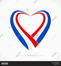 Open envelope with heart shaped cookies. Blue White Red Heart Vector Photo Free Trial Bigstock