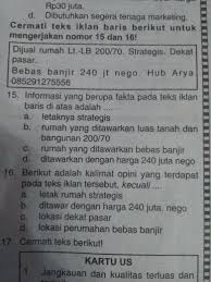 Kalimat bercetak miring diatas termasuk kedalam fakta karena shampoo tersebut memang benar mangandung urang aring dan ekstrak ginseng yang dapat membuat rambut. Berikut Adalah Kalimat Opini Yang Terdapat Pada Teks Iklan Tersebut Kecuali A Letak Rumah Brainly Co Id