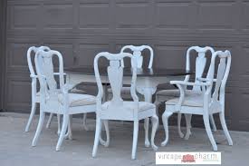 Pine dining room table with 6 charlton farrington padded dining room chairs. Shabby Chic White Dining Table And Chairs