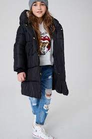 Buy Black Shower Resistant Padded Coat 3 16yrs From The Next Uk Online Shop In 2020 Padded Coat Black Shower Coat