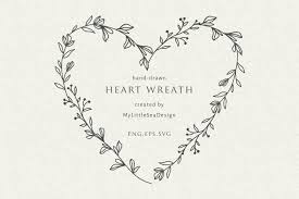 Download Floral Heart Wreath Svg Valentines Svg Frame Love Svg 1191950 Illustrations Design Bundles