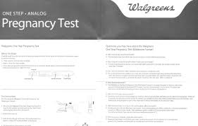 Walgreens One Step Analog Pregnancy Test Instructions Cpg Health