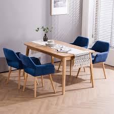 Homy Grigio Modern Living Dining Room Accent Arm Chairs Club Guest With Solid Wood Legs Set Of 4 Dining Room Accents Living Dining Room Dining Room Office