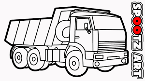 Gambar mewarnai untuk anak paud, tk dan sd sebagai contoh cara menggambar dan mewarnai. Menggambar Truk Pasir Sketsa Mobil Truk Youtube
