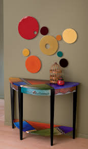 All The Colors At Once By Wendy Grossman Wood Console Table In 2020 Whimsical Painted Furniture Funky Painted Furniture Colorful Furniture
