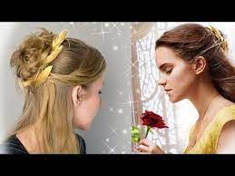Beauty And The Beast Hair Tutorial Emma Watson As Belle Twirlerica Youtube Hair Tutorial Belle Hairstyle Hair Styles