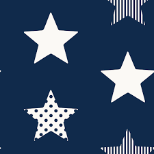 Wonder 19 x 13 new. Superfresco Easy Stars Navy Wallpaper 108265 Allen Braithwaite