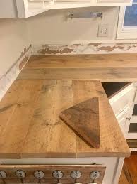 diy reclaimed wood kitchen countertops