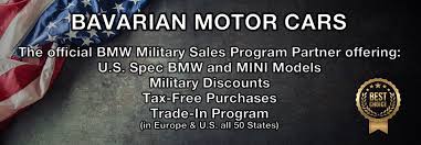 Somit darf google sehr … weiterlesen door distributors mail. Bmw Tax Free Military Sales Bavarian Motor Cars Germany
