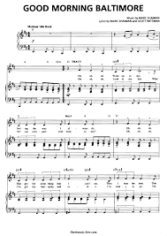 Good Morning Baltimore Sheet Music Hairspray Sheetmusic Free Com