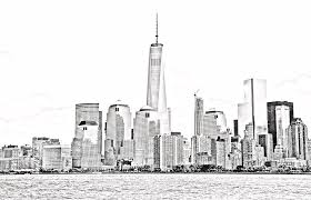 You can paint a skyline in three steps. New York City Skyline Drawing Digital Art By Craig Fildes