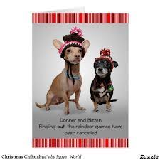 Christmas Chihuahua S Holiday Card Zazzle Com In 2021 Clever Dog Names Clever Dog Dog Names